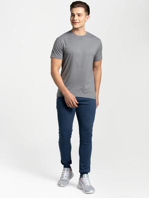 blue cotton full length jogger - 17077736 - Standard Image - 5