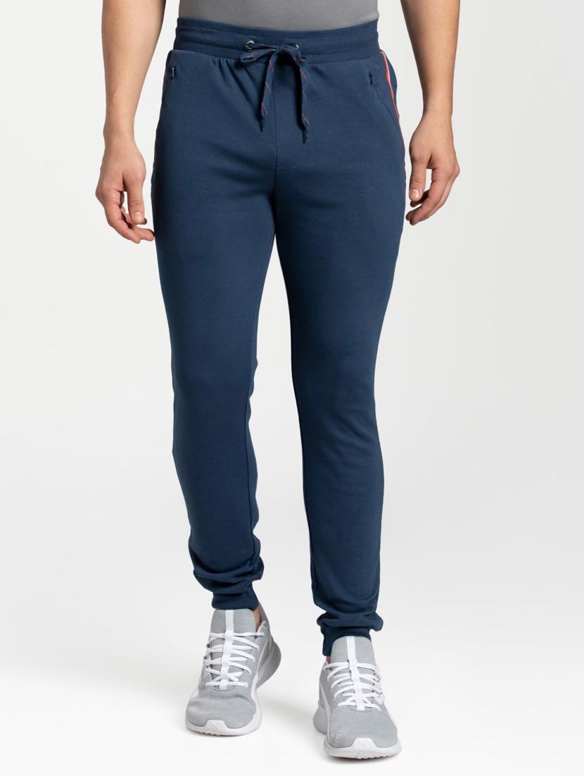 blue cotton full length jogger - 17077736 - Zoom Image - 2