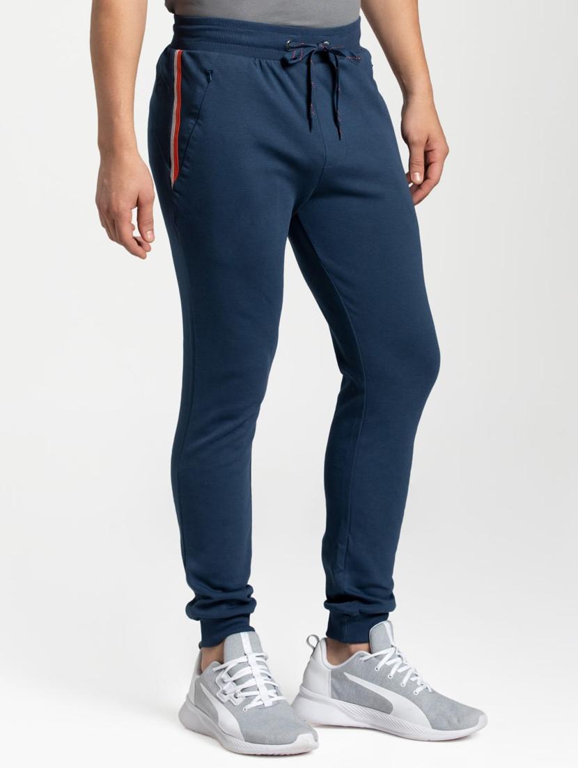 blue cotton full length jogger - 17077736 - Zoom Image - 3