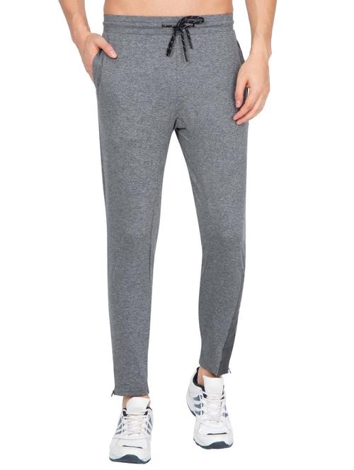 grey solid ankle length track pant - 17077740 - Standard Image - 1