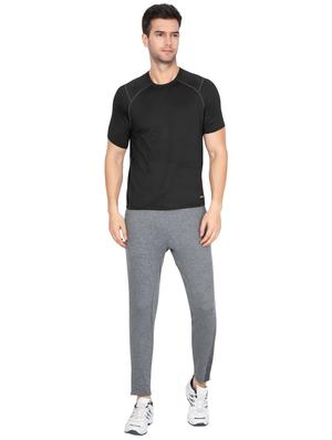 grey solid ankle length track pant - 17077740 - Standard Image - 4