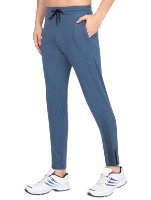 blue solid ankle length track pant - 17077741 - Standard Image - 2