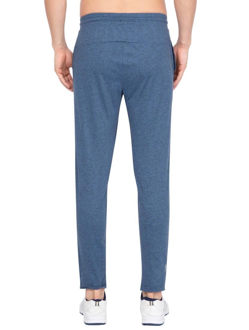 blue solid ankle length track pant - 17077741 - Zoom Image - 3