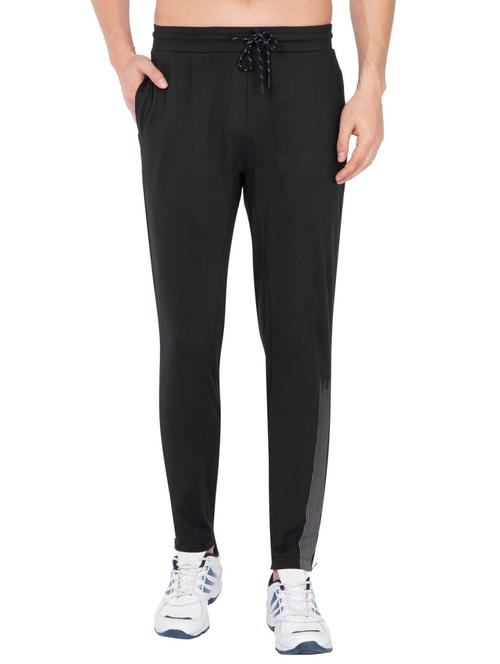 black solid ankle length track pant - 17077742 - Standard Image - 1