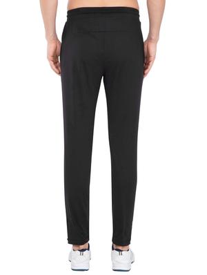 black solid ankle length track pant - 17077742 - Standard Image - 3