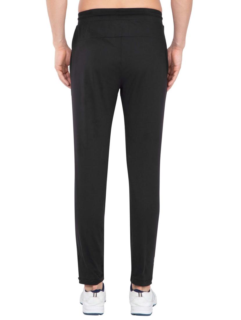 black solid ankle length track pant - 17077742 - Zoom Image - 3