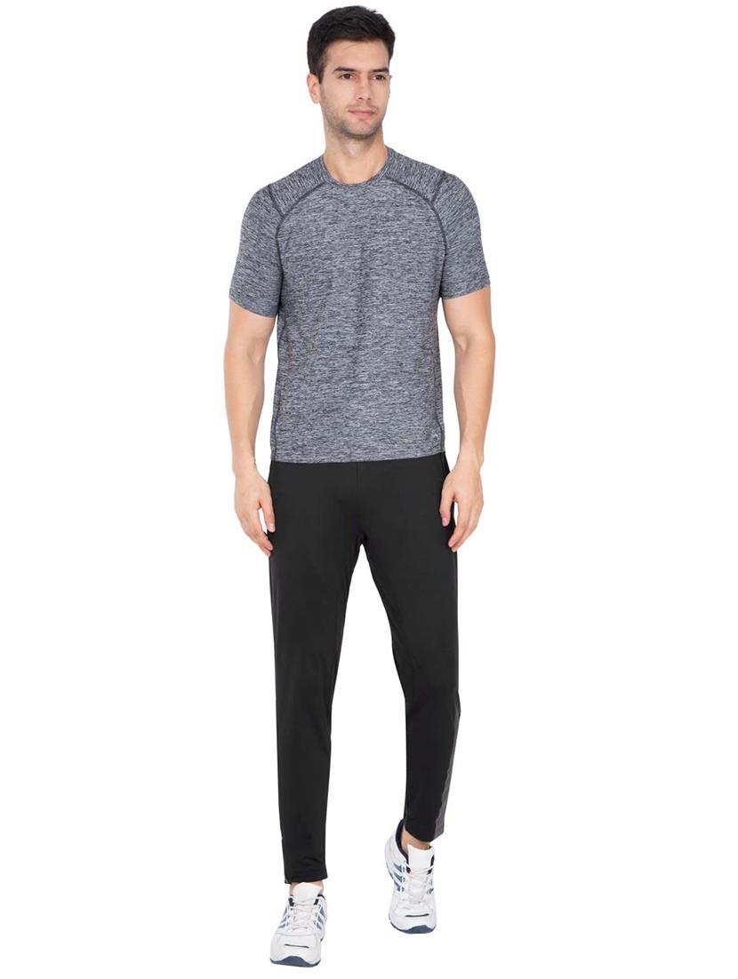 black solid ankle length track pant - 17077742 - Zoom Image - 4