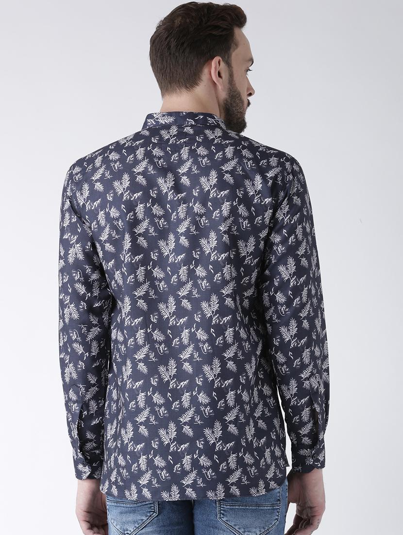 blue cotton short kurta - 17078088 - Zoom Image - 3