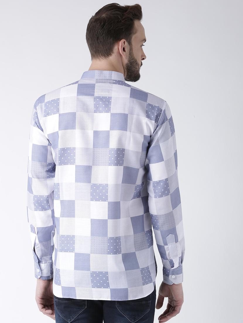 blue cotton short kurta - 17078099 - Zoom Image - 3