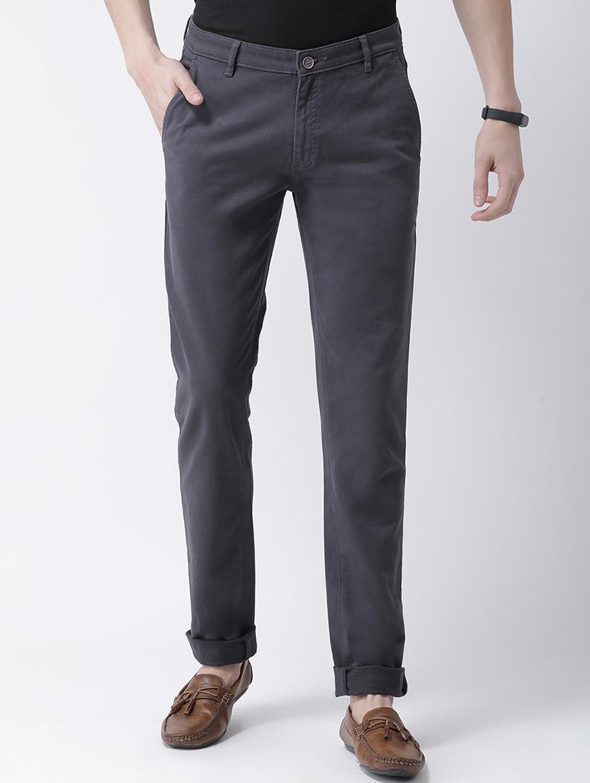 grey cotton chinos casual trousers - 17078833 - Zoom Image - 1