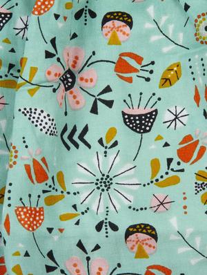 green cotton flared skirt - 17078990 - Standard Image - 3