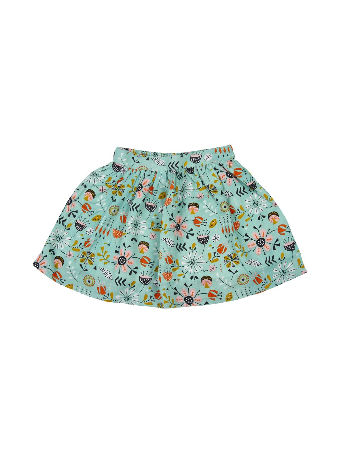 green cotton flared skirt - 17078990 - Zoom Image - 1