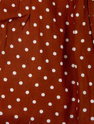 brown cotton flared skirt - 17078991 - Standard Image - 3