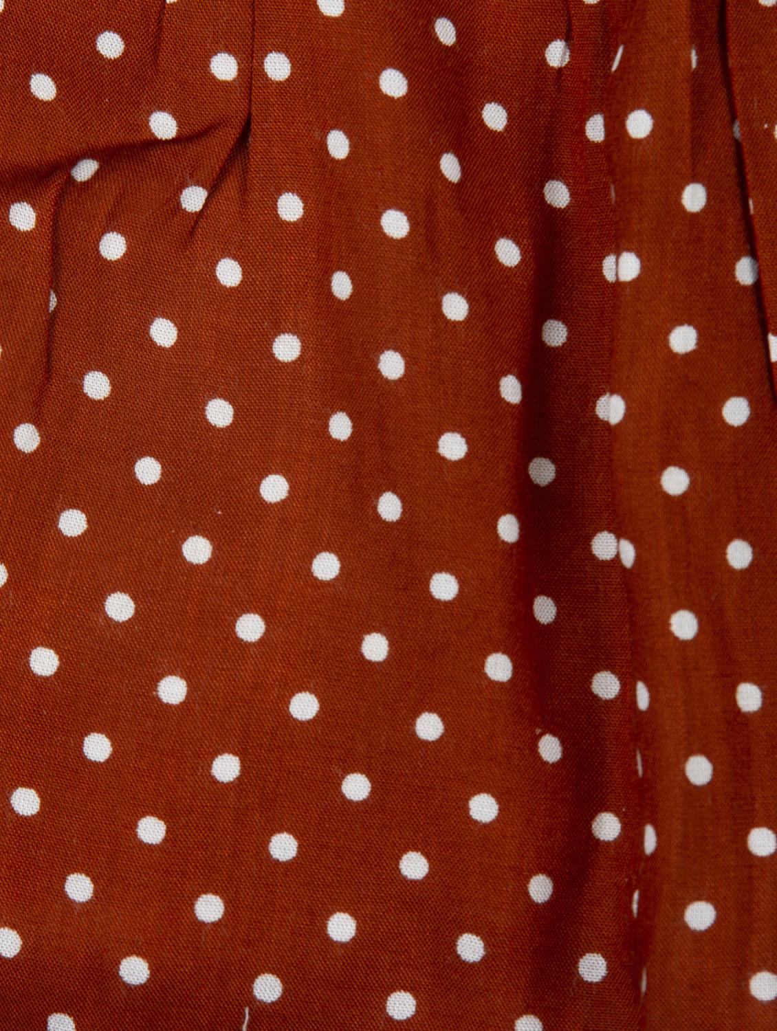 brown cotton flared skirt - 17078991 - Zoom Image - 3