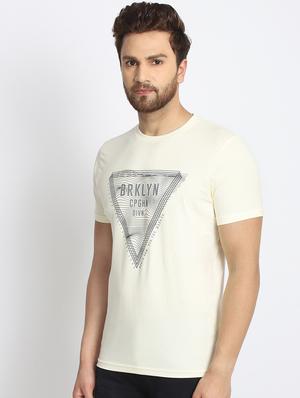 off white chest print t-shirt - 17079393 - Standard Image - 2