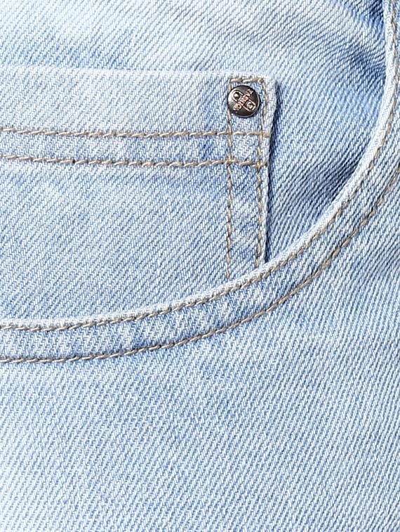 blue light washed ripped denim jeans - 17080147 - Zoom Image - 6