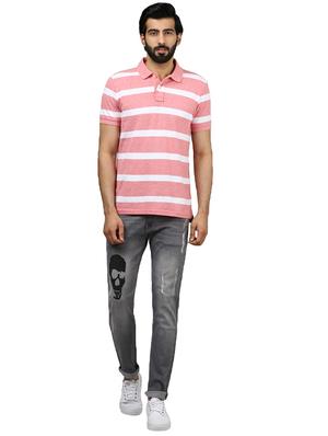 grey light washed ripped denim jeans - 17080152 - Standard Image - 4