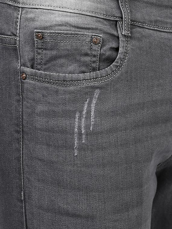 grey light washed ripped denim jeans - 17080152 - Zoom Image - 5
