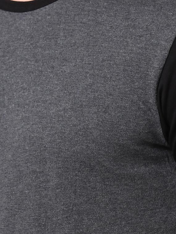 grey color block t-shirt - 17080198 - Zoom Image - 5
