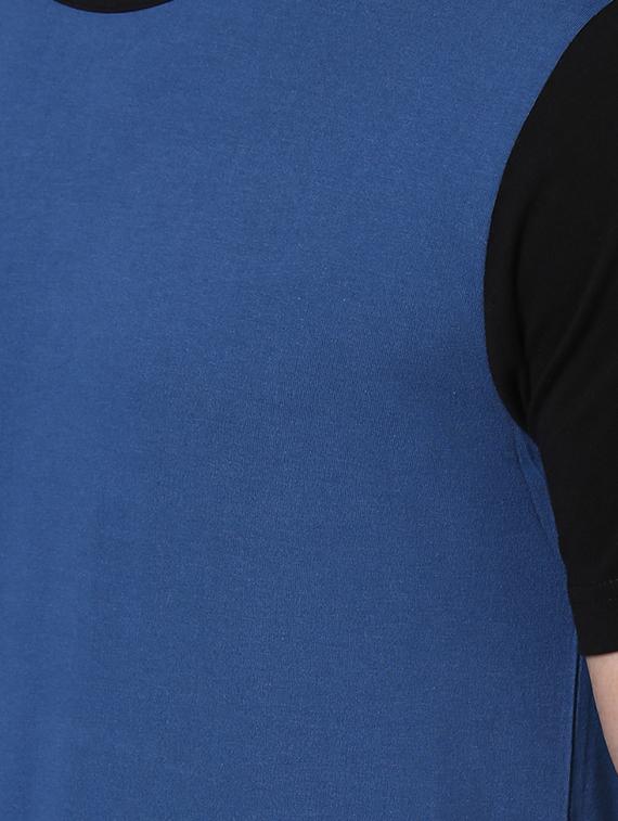 blue color block t-shirt - 17080199 - Zoom Image - 5
