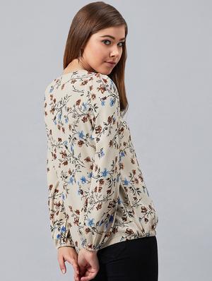 tie up neck floral top - 17080292 - Standard Image - 3