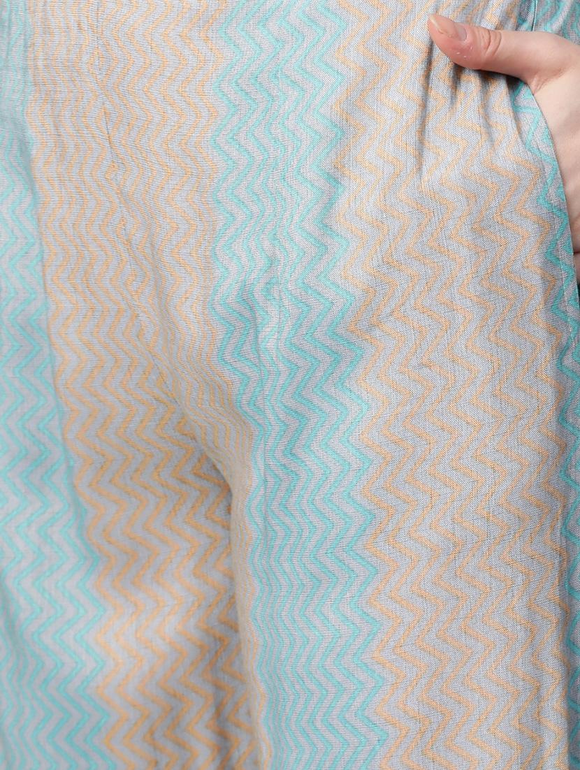 printed kurta palazzo set - 17080301 - Zoom Image - 5