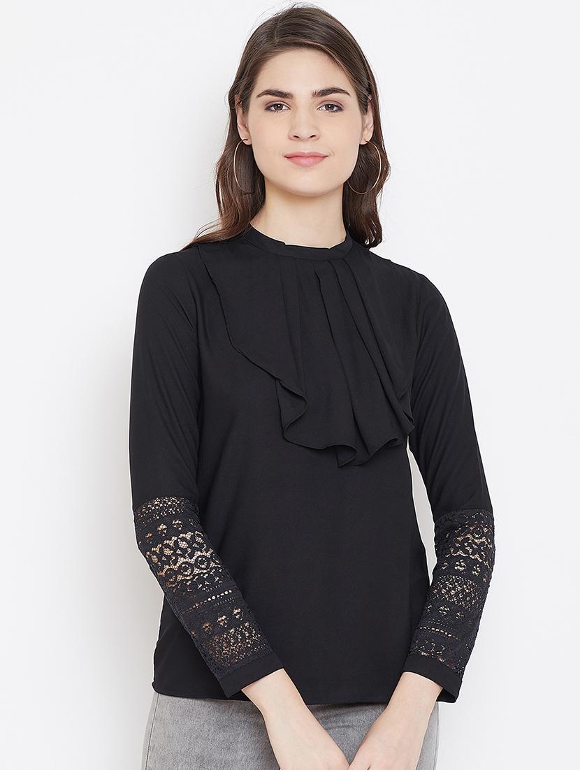 ruffled detail solid top - 17080797 - Zoom Image - 1