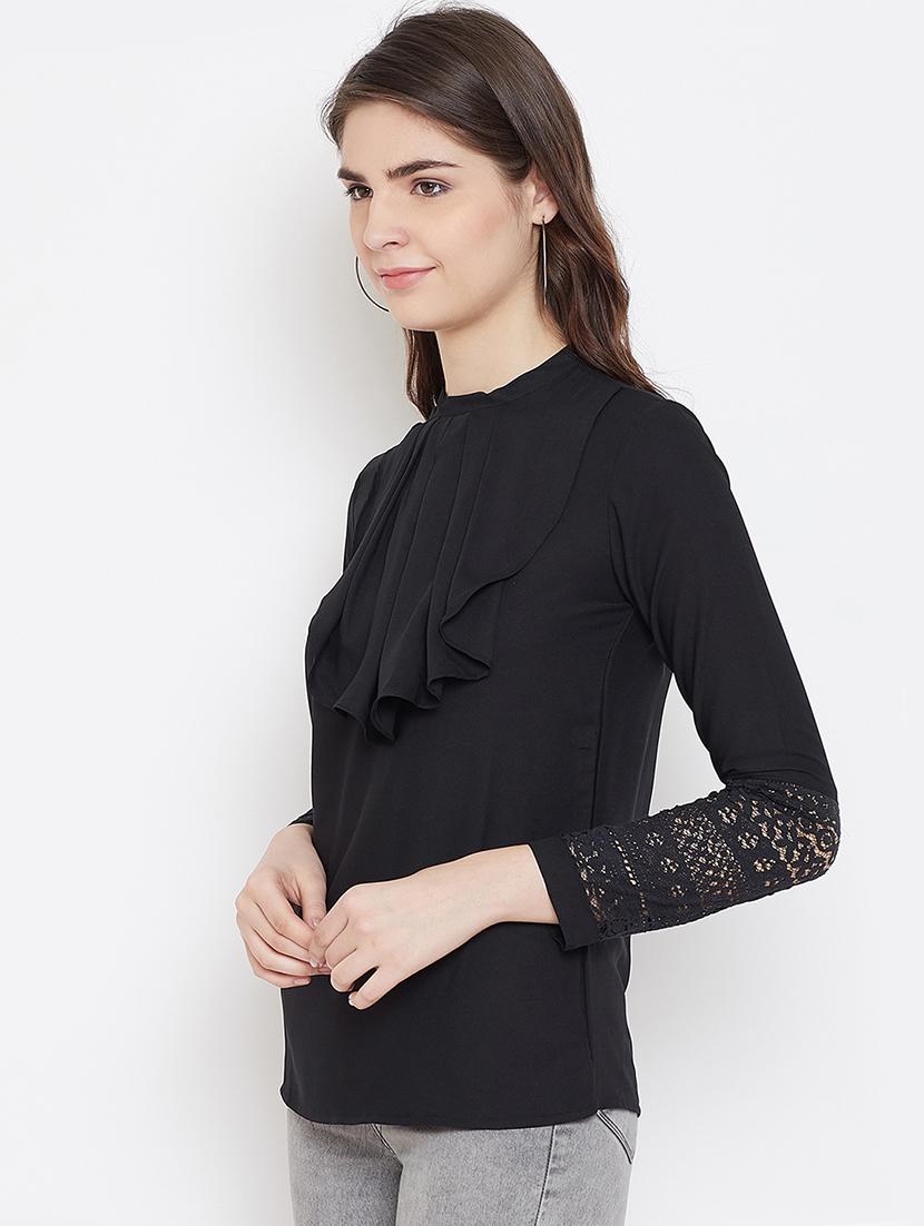 ruffled detail solid top - 17080797 - Zoom Image - 2