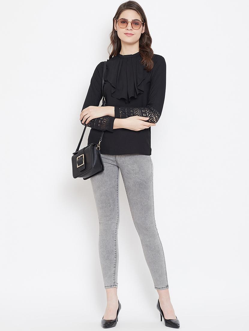ruffled detail solid top - 17080797 - Zoom Image - 4
