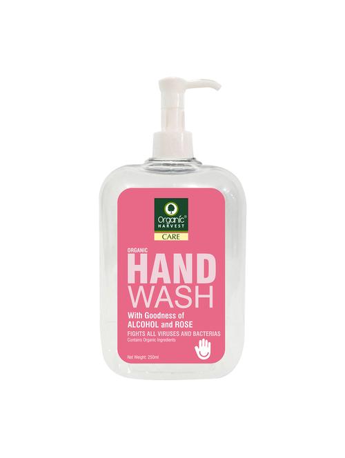 organic harvest hand wash with goodness of alcohol and rose, specially formulated to fight germs on hands, 250 ml - 17081062 - Standard Image - 1