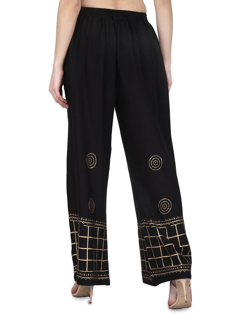 black rayon palazzos - 17081117 - Zoom Image - 3