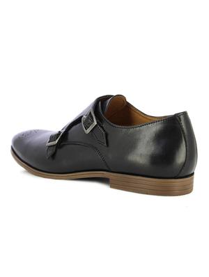 black slip on monk strap - 17081233 - Standard Image - 3