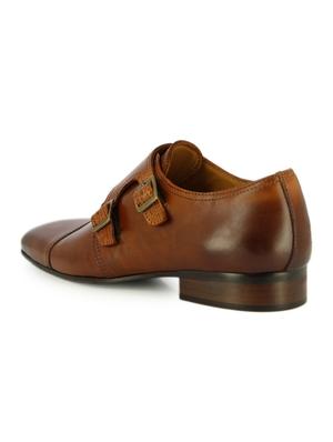 tan slip on monk straps - 17081238 - Standard Image - 3