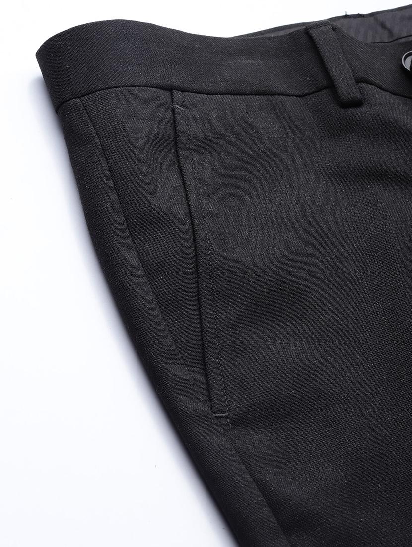 grey solid flat front formal trouser - 17081313 - Zoom Image - 6