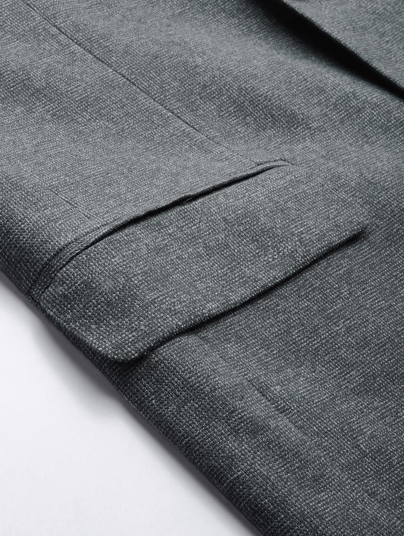 grey solid single breasted casual blazer - 17081336 - Zoom Image - 6