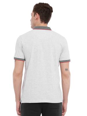 white solid polo tshirt - 17082165 - Standard Image - 3