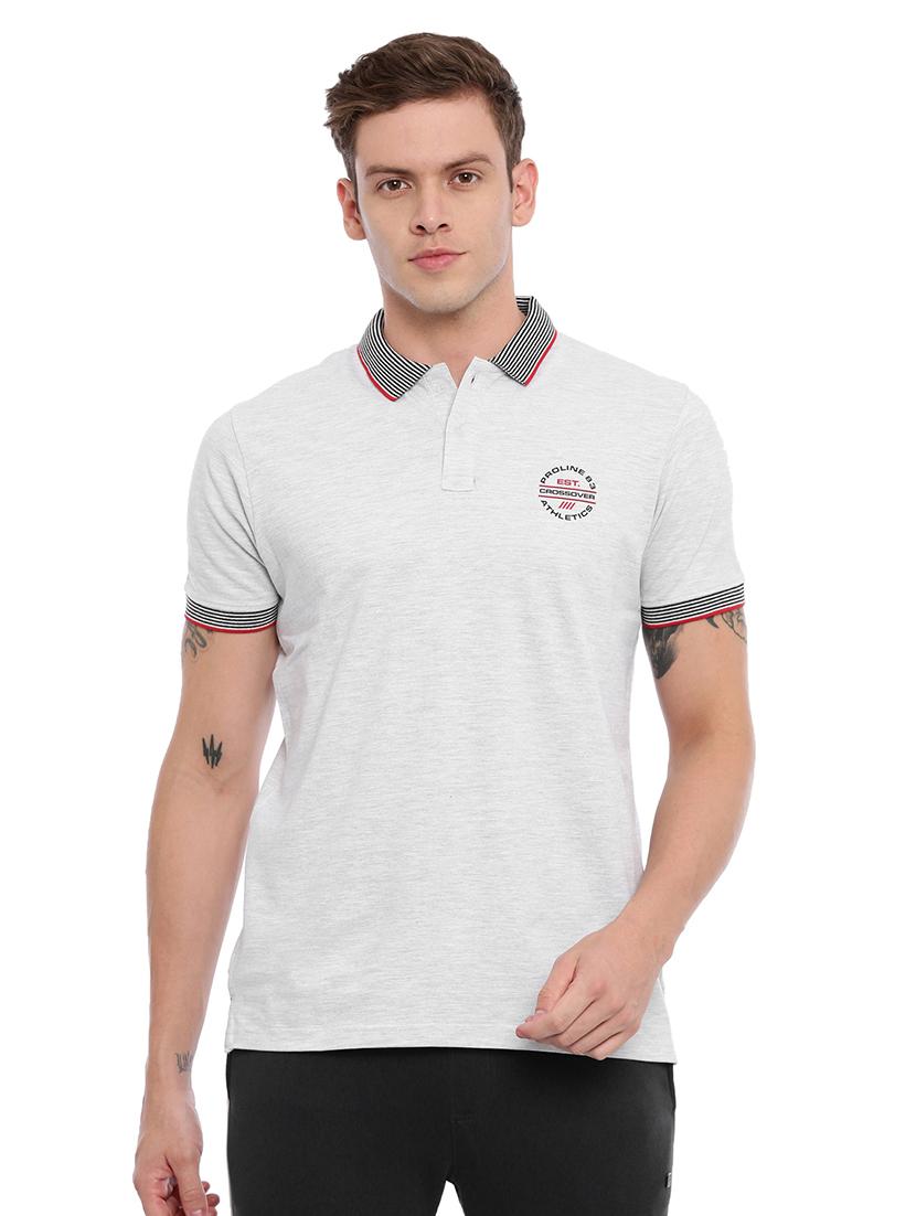 white solid polo tshirt - 17082165 - Zoom Image - 1