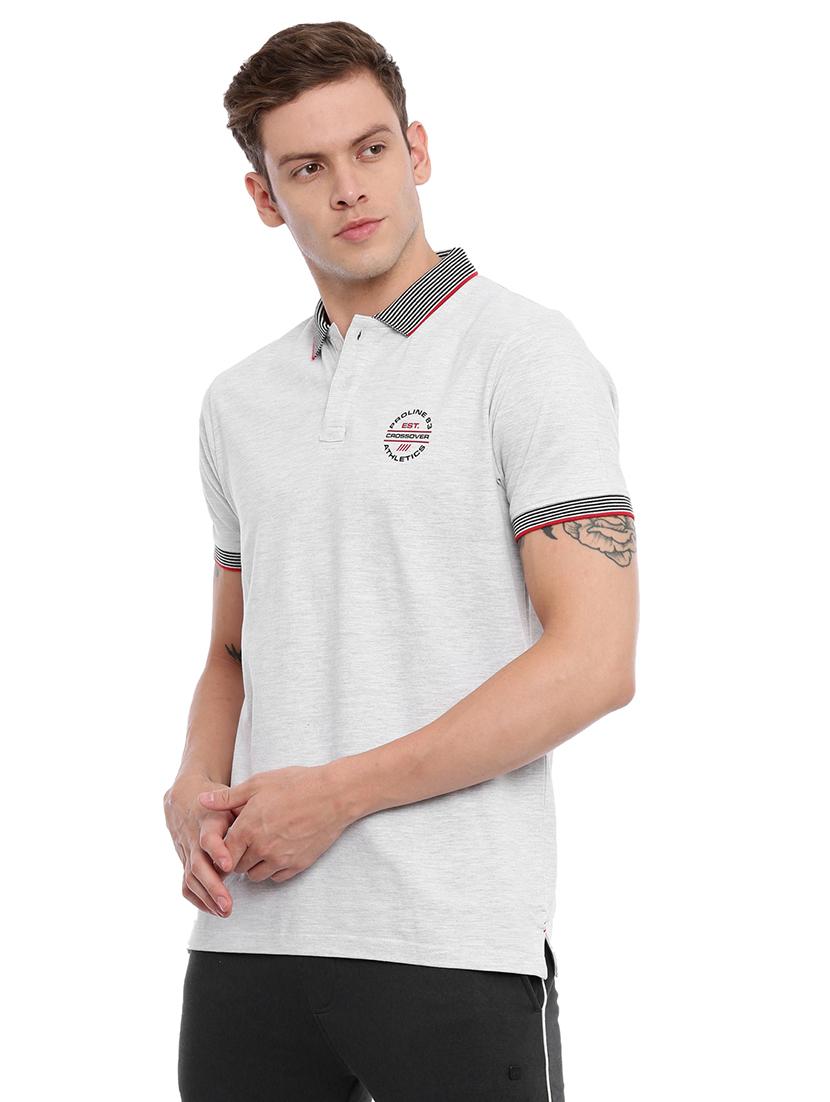 white solid polo tshirt - 17082165 - Zoom Image - 2
