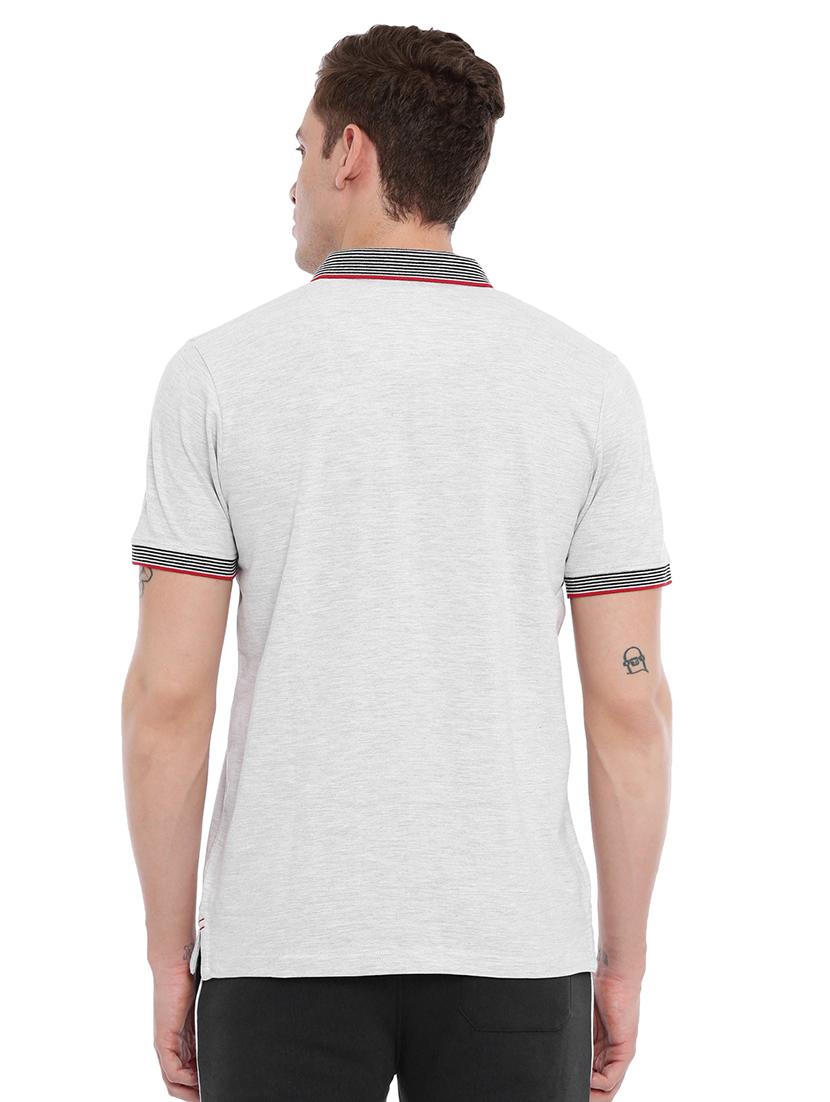 white solid polo tshirt - 17082165 - Zoom Image - 3