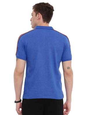 blue solid polo tshirt - 17082171 - Standard Image - 3