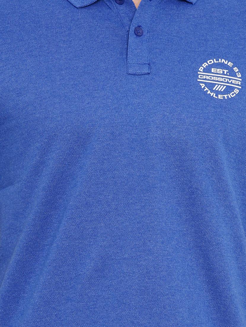 blue solid polo tshirt - 17082171 - Zoom Image - 4