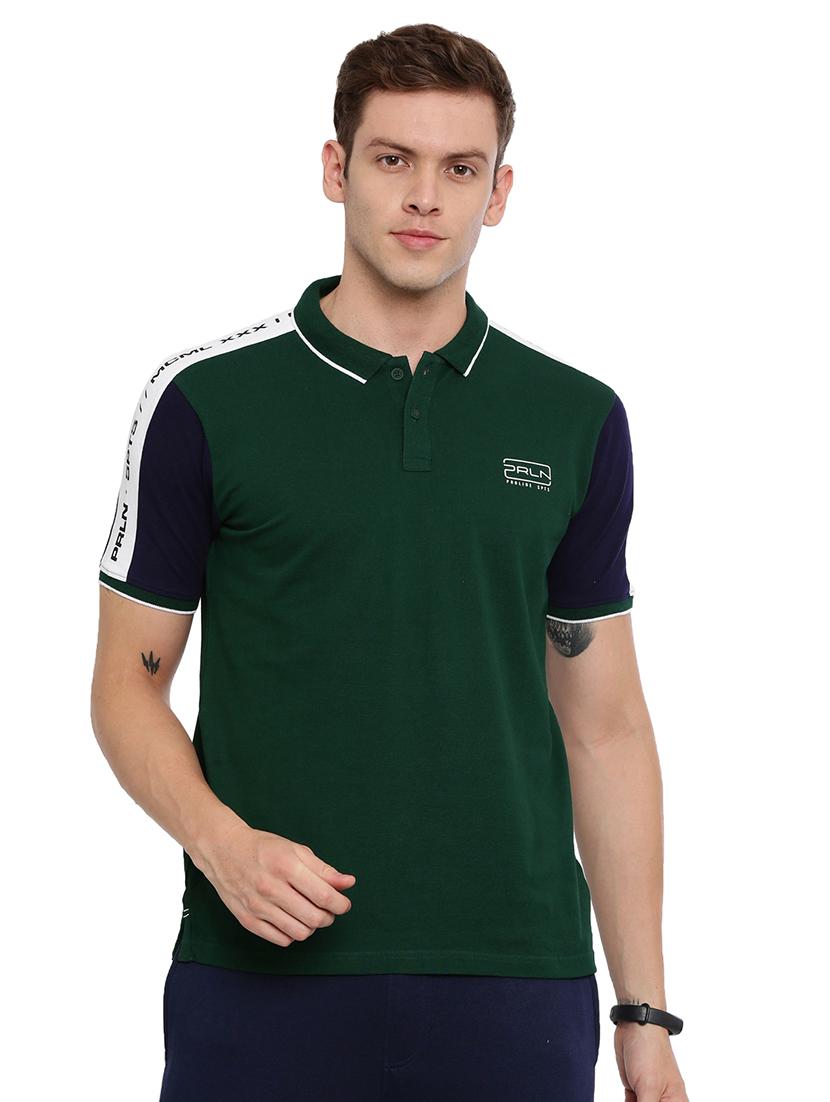 green solid polo tshirt - 17082175 - Zoom Image - 1