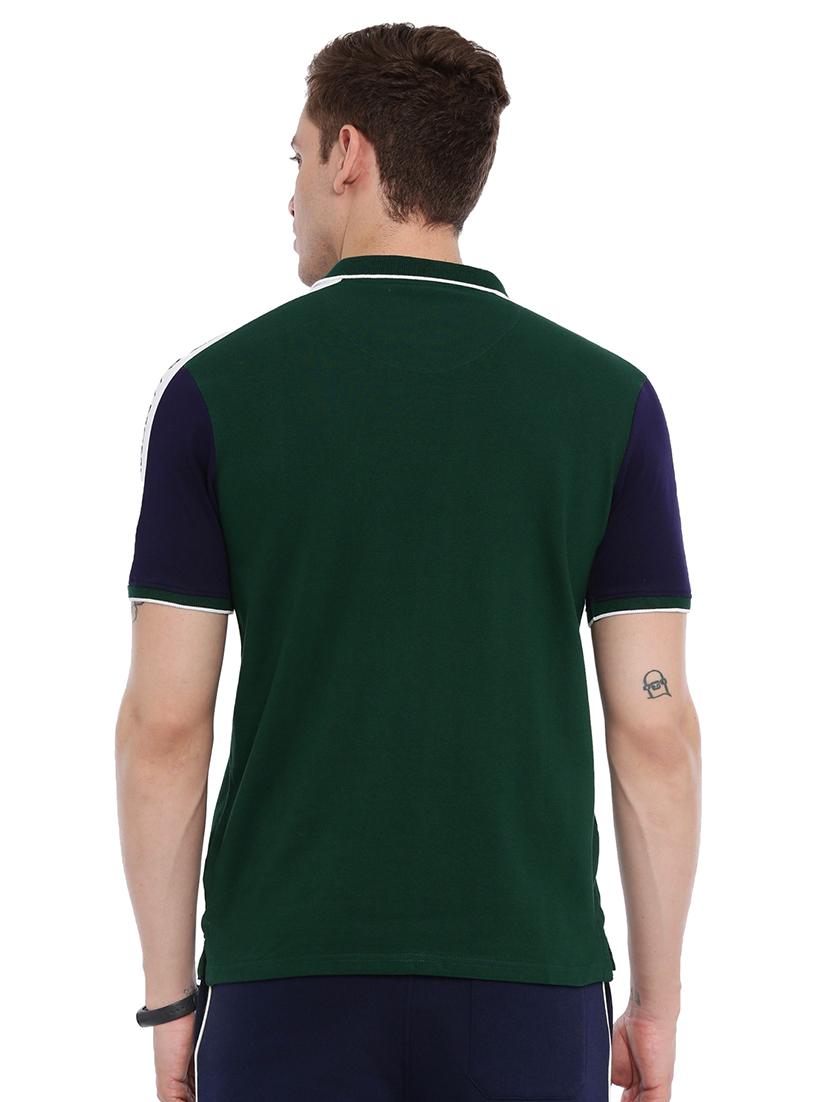 green solid polo tshirt - 17082175 - Zoom Image - 3