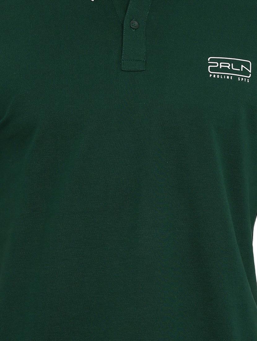 green solid polo tshirt - 17082175 - Zoom Image - 4
