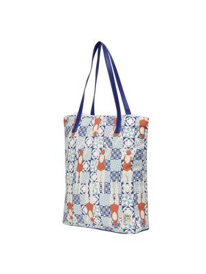 blue canvas printed tote - 17082377 - Standard Image - 2