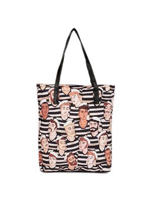 multi colored canvas printed tote - 17082380 - Standard Image - 2