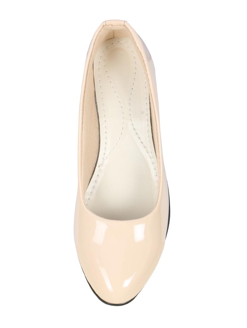 beige solid slip on wedge - 17082448 - Zoom Image - 4