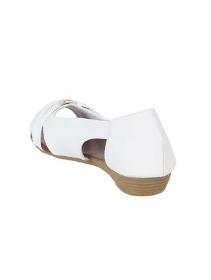 white slip on wedges - 17083198 - Standard Image - 3