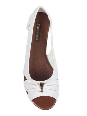 white slip on wedges - 17083198 - Standard Image - 4
