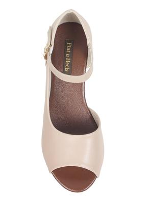 beige closed back wedges - 17083223 - Standard Image - 4
